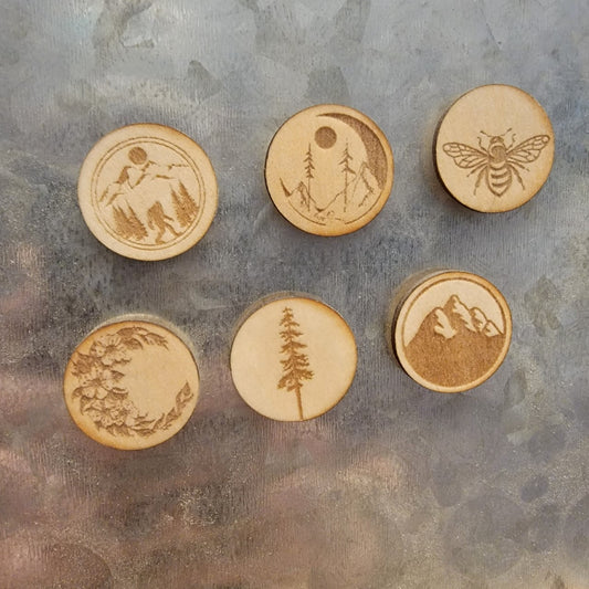 Engraved Wooden Magnets
