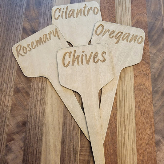 Engraved Wooden Plant Stakes