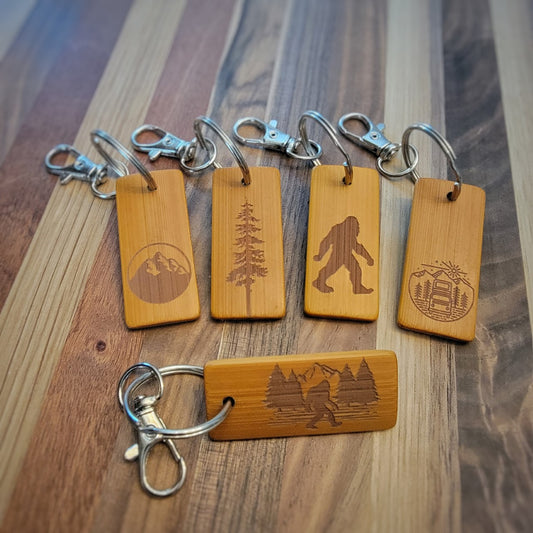 Engraved Wood Keychains